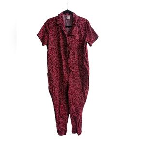 Smash + Tess Roxy Roaring Red Leopard Romper